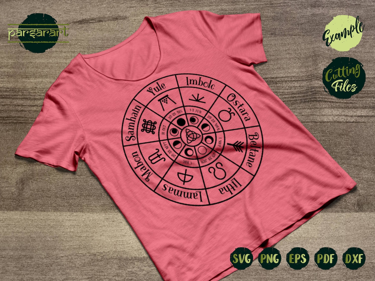 Wheel of the Year SVG, Celtic SVG Wicca Clipart Pagan Calendar Celtic ...