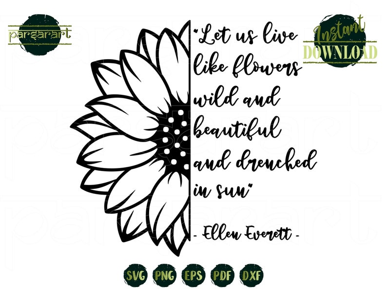 Free Free 159 Cricut Half Sunflower Svg SVG PNG EPS DXF File
