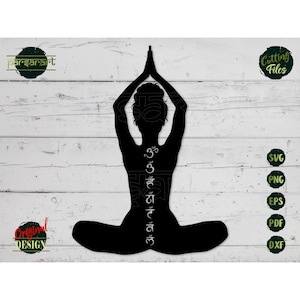 Relajación SVG, Pensamientos Positivos SVG Símbolos Chakra SVG Meditación Yoga Namaste Buena Armonía Archivo de Corte Digital Cricut/Silhouette Eps Png Dxf
