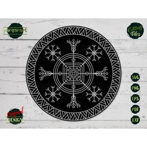 Elmo del travestimento SVG, simbolo vichingo SVG Nordic Islandese Clipart Pagan Valhalla Thor Vector Digital Cut File Cricut/Silhouette Eps Png Dxf