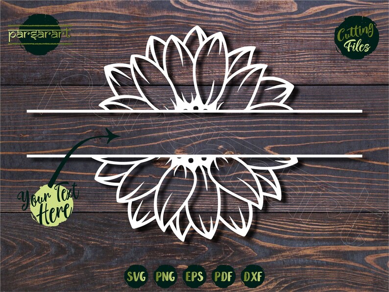 Free Free 155 Sunflower Split Monogram Svg SVG PNG EPS DXF File