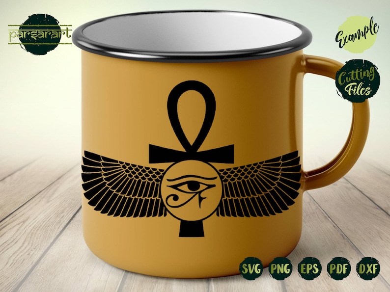 Ankh Cross SVG Pharaonic Wings SVG Egyptian Symbol SVG Eye of Horus ...