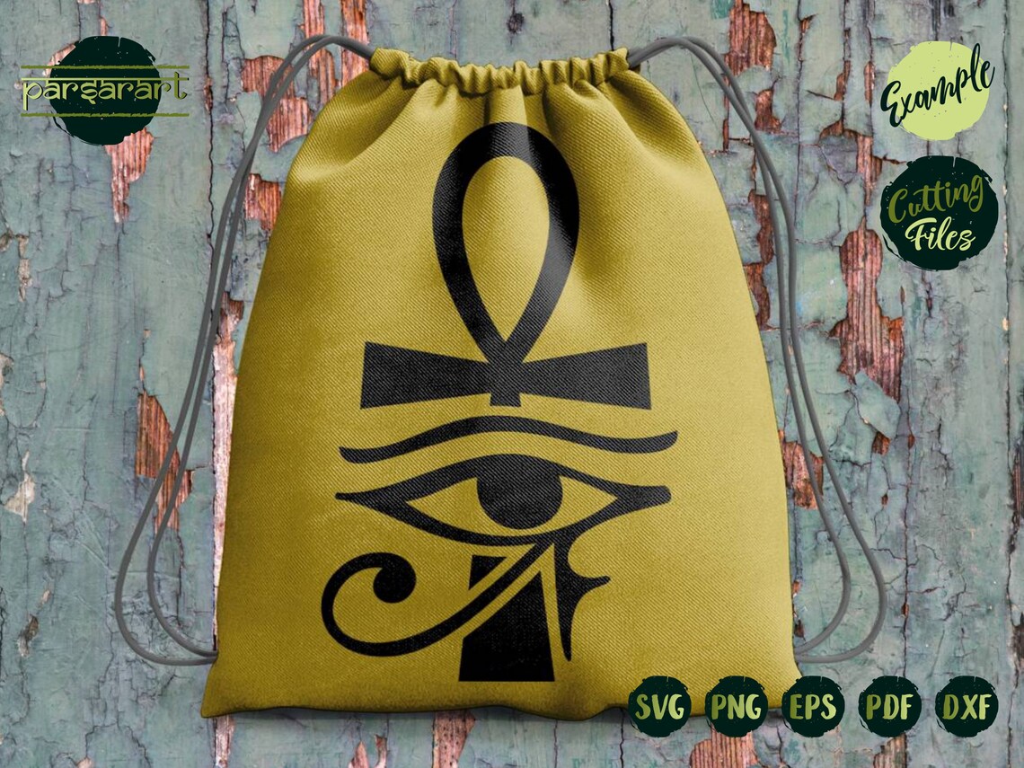 Eye of Horus SVG, Ankh Cross SVG Egyptian Symbol SVG Hieroglyphs Vector ...