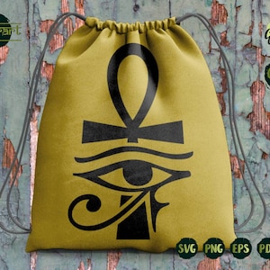 Eye of Horus SVG, Ankh Cross SVG Egyptian Symbol SVG Hieroglyphs Vector ...