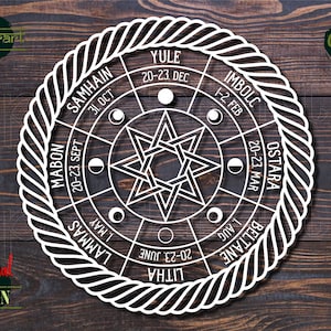Wheel of the Year SVG Celtic SVG Pagan Calendar Wicca Clipart - Etsy