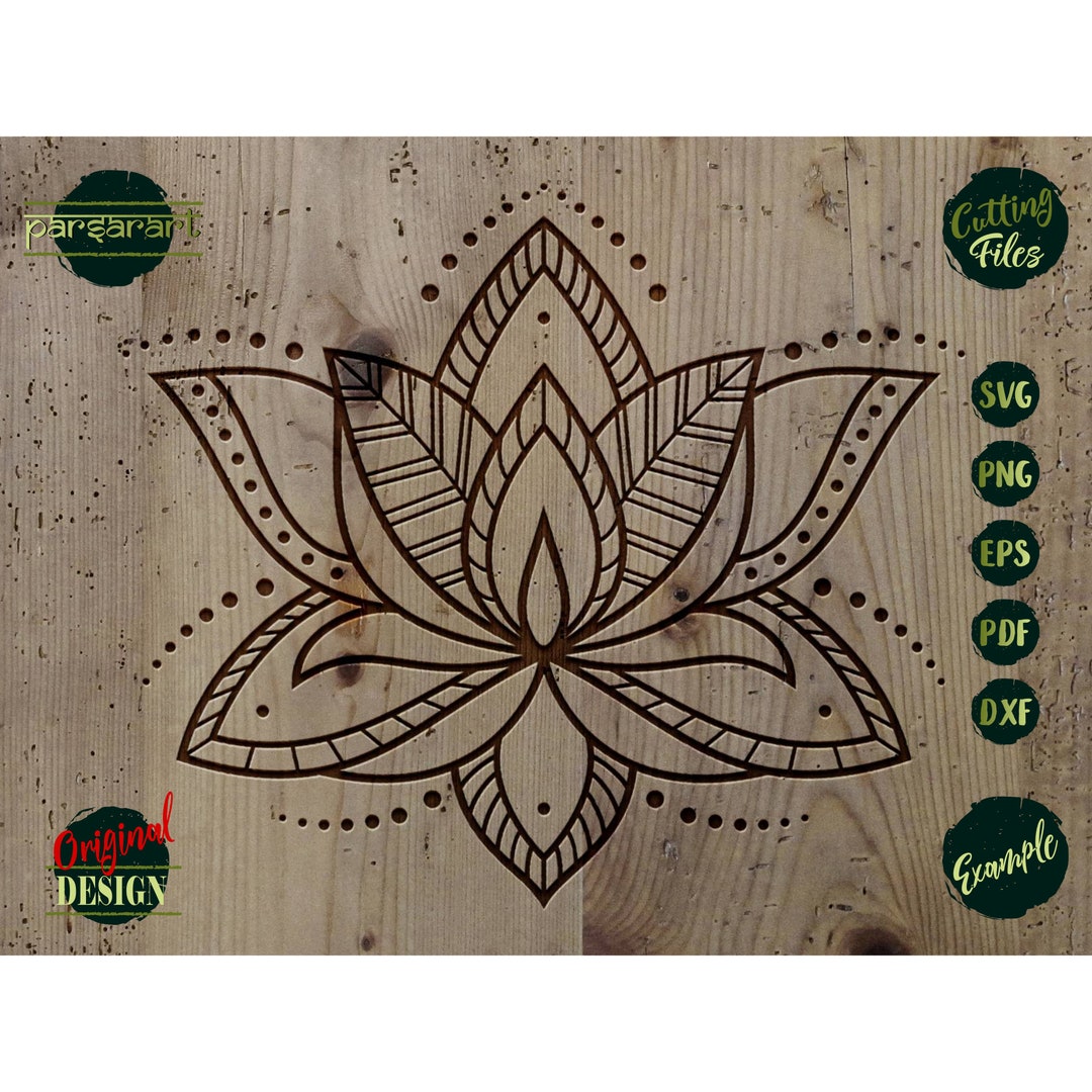 Lotus Flower Mandala SVG Floral SVG Lotus Flower Clipart - Etsy