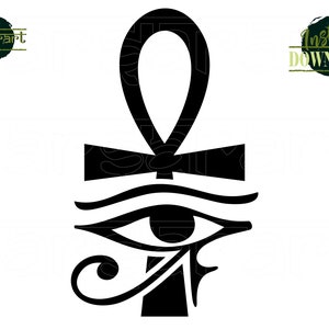 Eye of Horus SVG, Ankh Cross SVG Egyptian Symbol SVG Hieroglyphs Vector ...