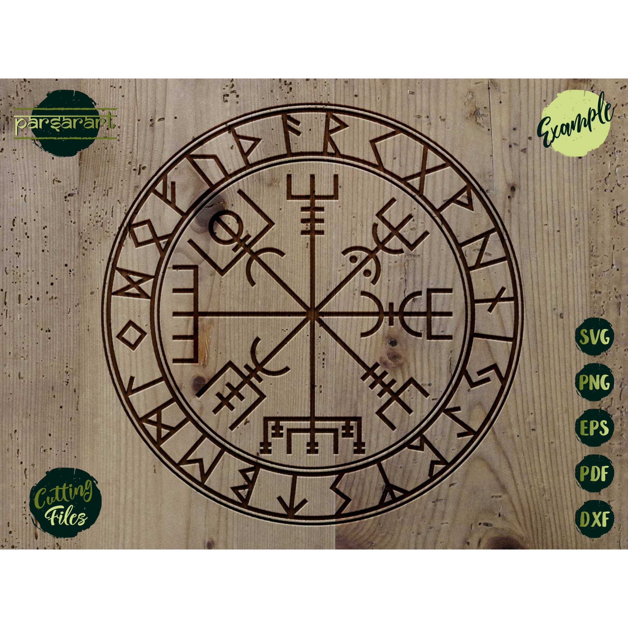 St Rune Svg Vegvisir SVG, Viking Runes SVG Nordic Symbol Compass Pagan Valhalla ...