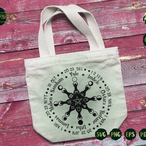 Wicca Wheel SVG, Wheel of the Year SVG Celtic SVG Pagan Calendar Celtic ...