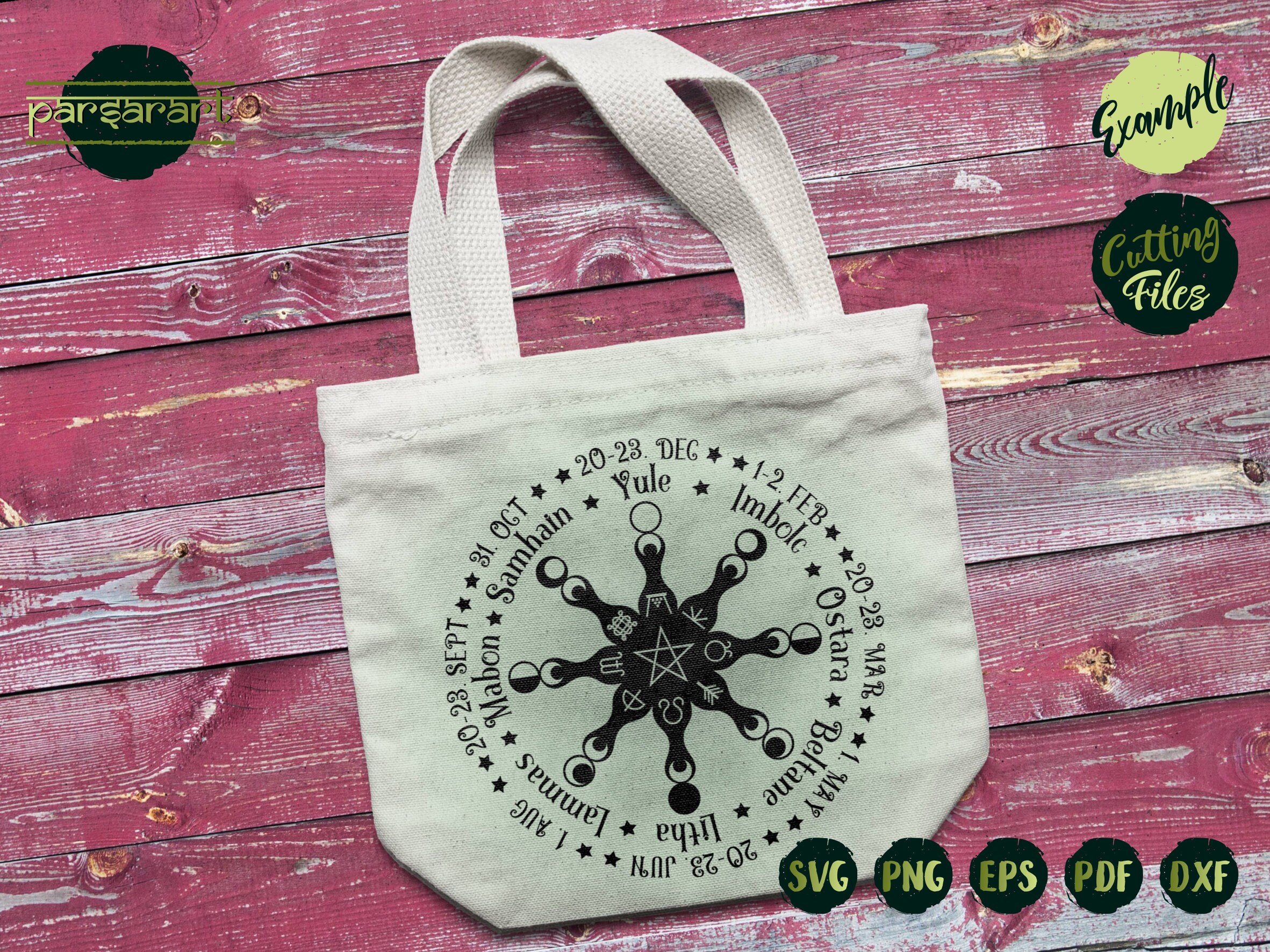 Wicca Wheel SVG, Wheel of the Year SVG Celtic SVG Pagan Calendar Celtic ...