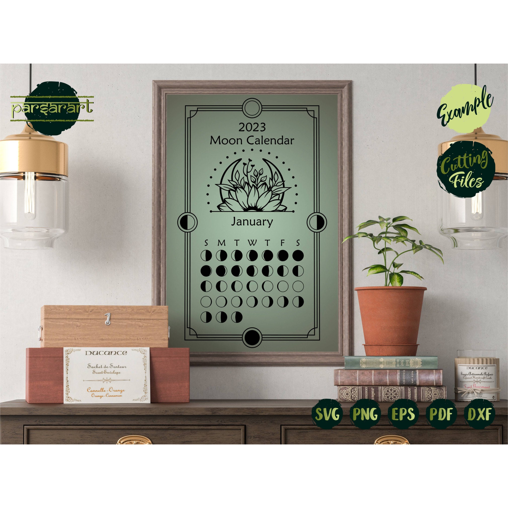 Lunar Calendar 2023 SVG January Moon Calendar 2023 SVG Moon - Etsy Denmark