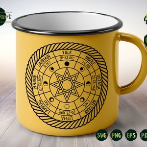 Wheel of the Year SVG Celtic SVG Pagan Calendar Wicca Clipart - Etsy