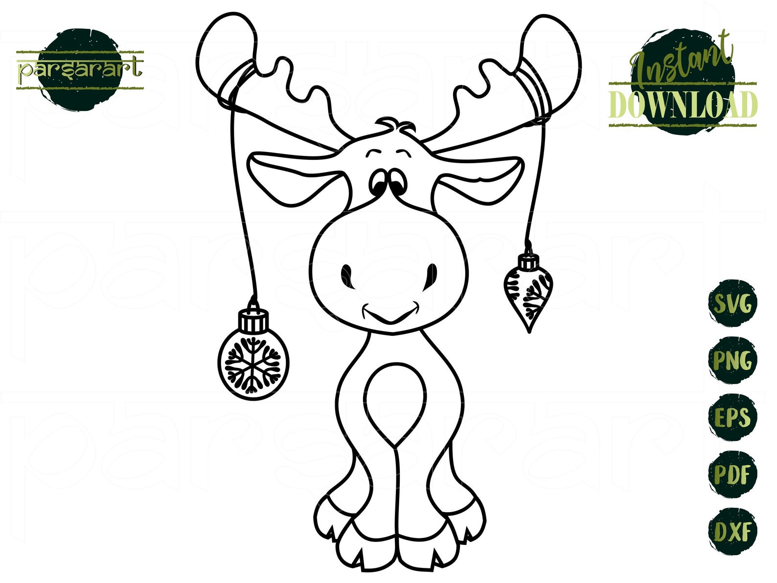 Download Cute Moose SVG Christmas SVG Moose Vector Deer Nursery ...