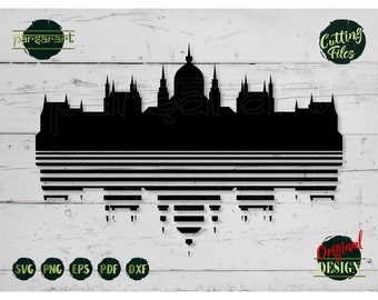 Budapest SVG, Budapest City Silhouette SVG, City Skyline Vector, Budapest Clipart, Digital Cut File Cricut/Silhouette, Decal, Eps Png Dxf