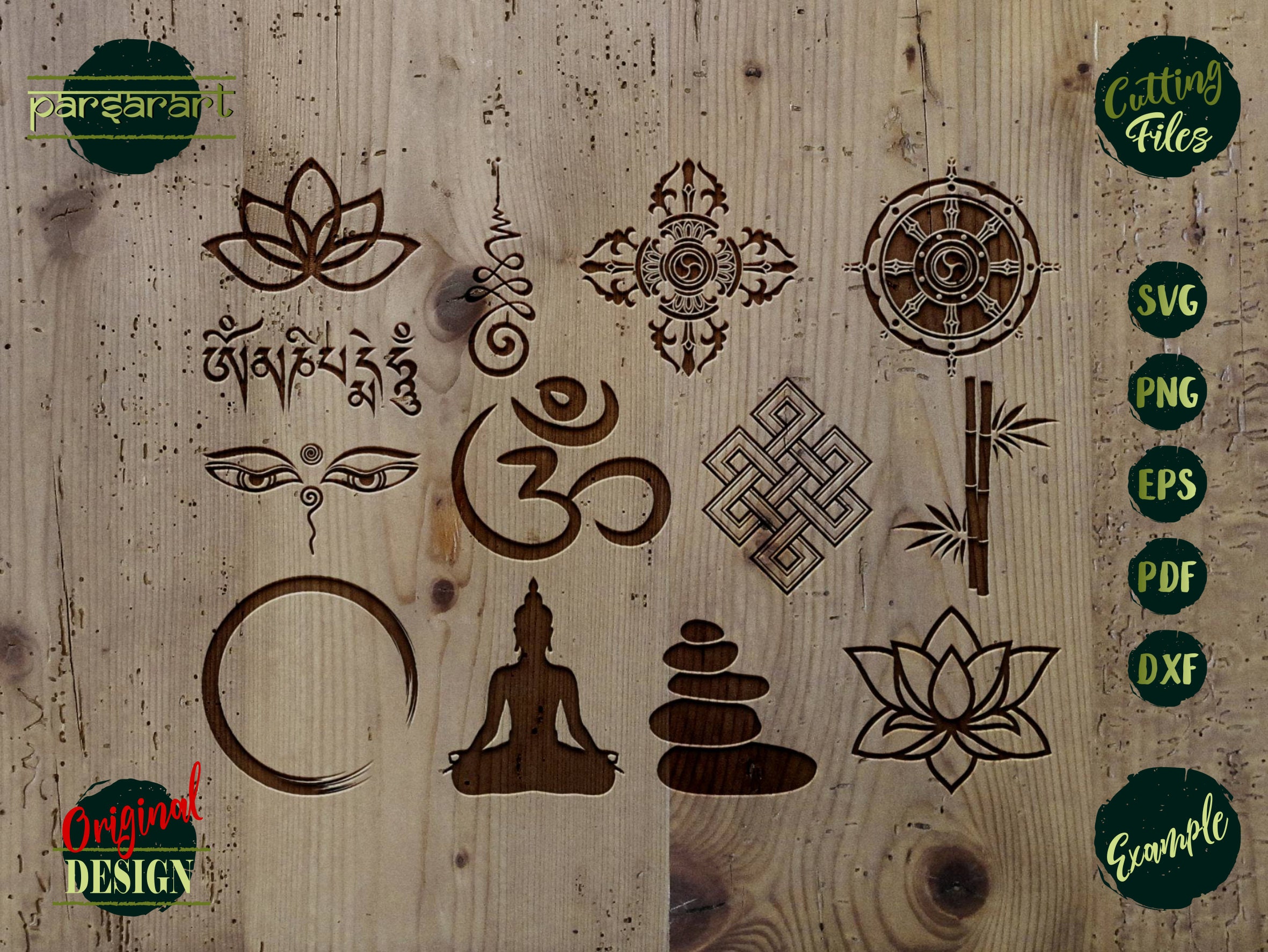 Buddhist Symbols SVG Bundle, Buddha Eyes Lotus Flower Om Buddhist Symbols SVG Bundle, Buddha Eyes Lotus Flower Om