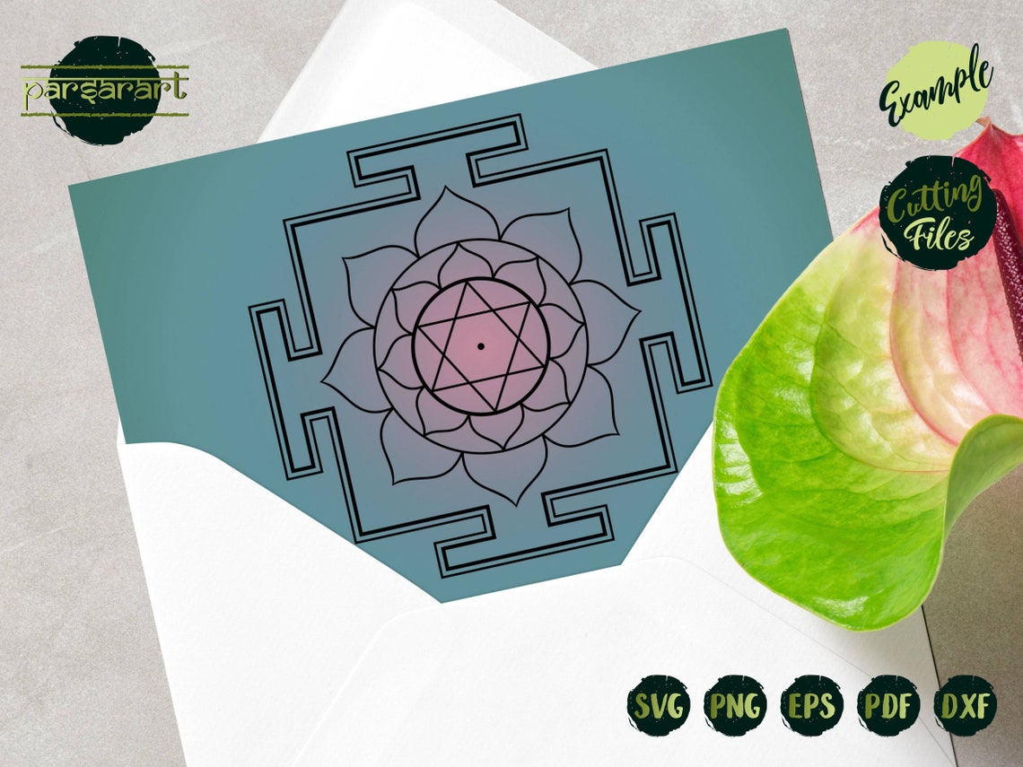 Saraswati Yantra Svgsacred Geometry SVG Chakra SVG Namaste - Etsy