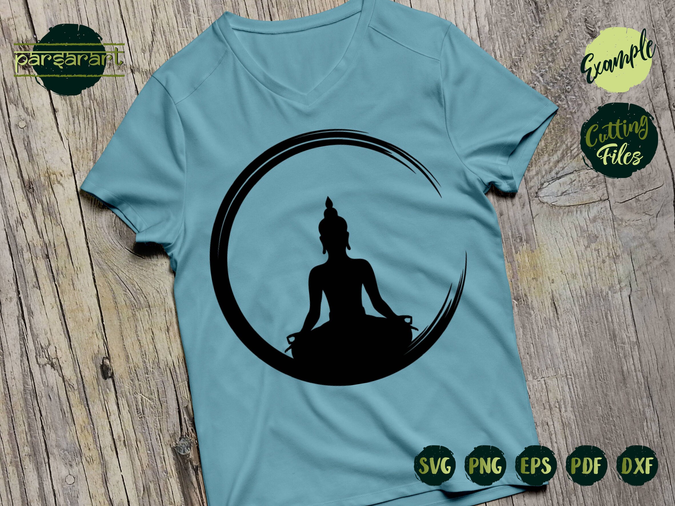 Sitting Buddha SVG, Enso Circle Buddha Clipart Zen Buddha SVG Yoga