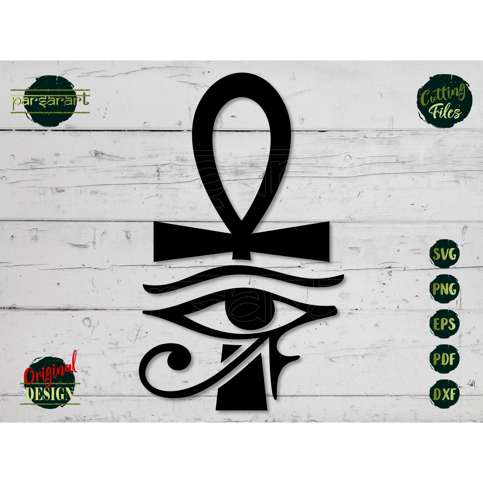 Eye of Horus SVG, Ankh Cross SVG Egyptian Symbol SVG Hieroglyphs Vector ...