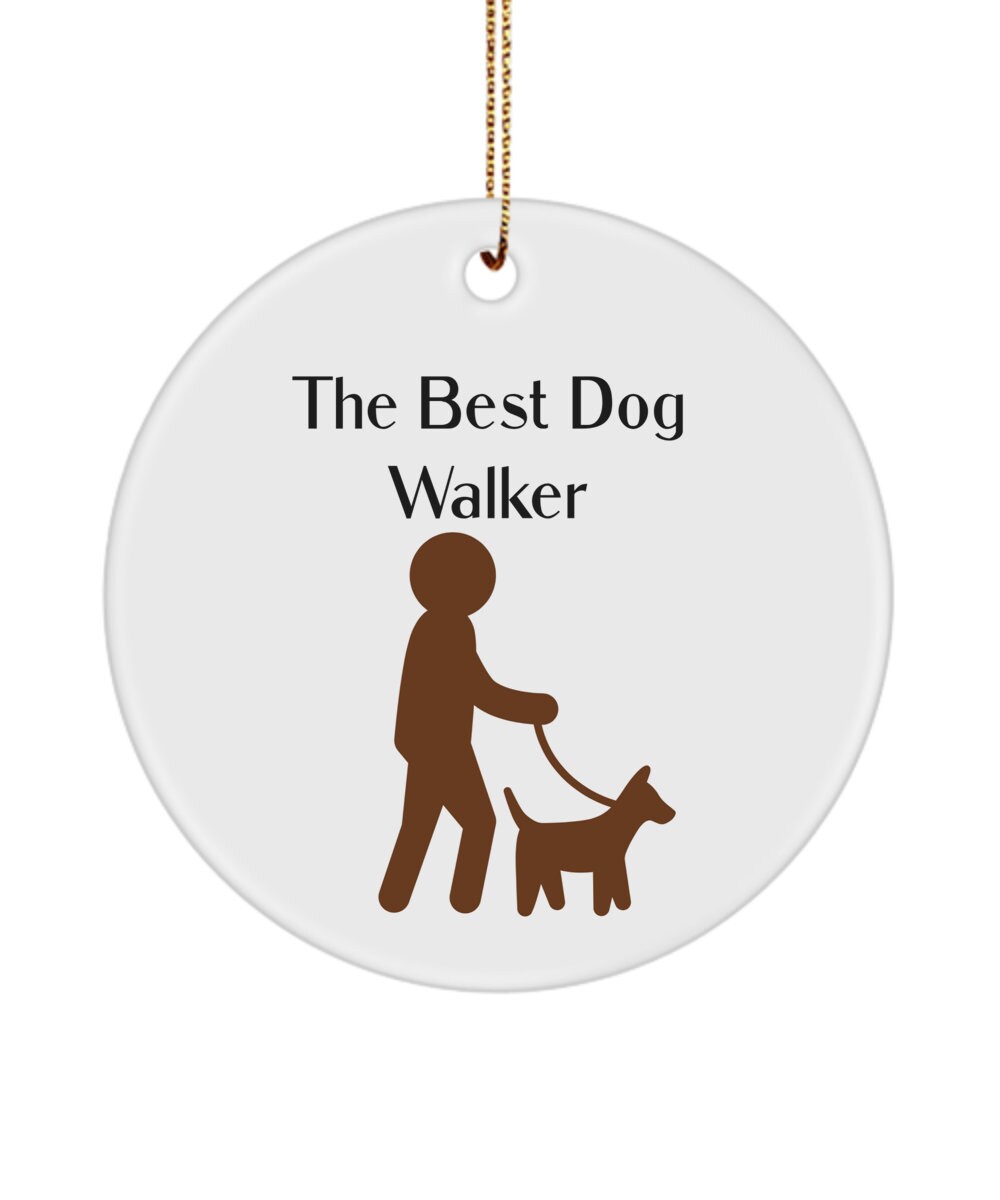 dog walker ornament