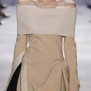 Christian Dior Very pretty beige haute couture cocktail evening dress