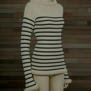 Jean Paul Gaultier Vintage sailor sweater t-shirts wool knit Size S 36 38
