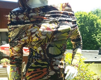Maxi Dress Jean Paul Gaultier Vintage Mesh Butterfly Print