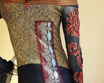 Robe Femme Save The Queen - Taille L, Longueur Genou, Coupe Moulante - Multicouleur - Neuf Sans étiquette