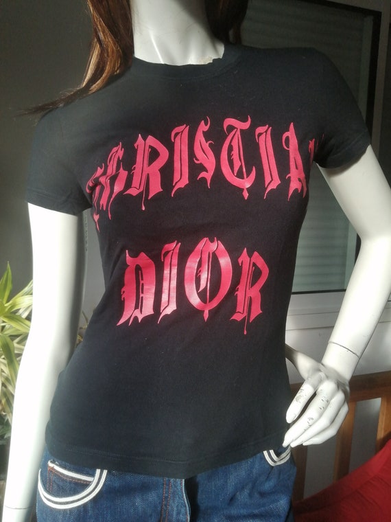 トップス Christian Dior by Galliano T-shirt New! John Galliano Vintage Dior Newspaper Gazette White T