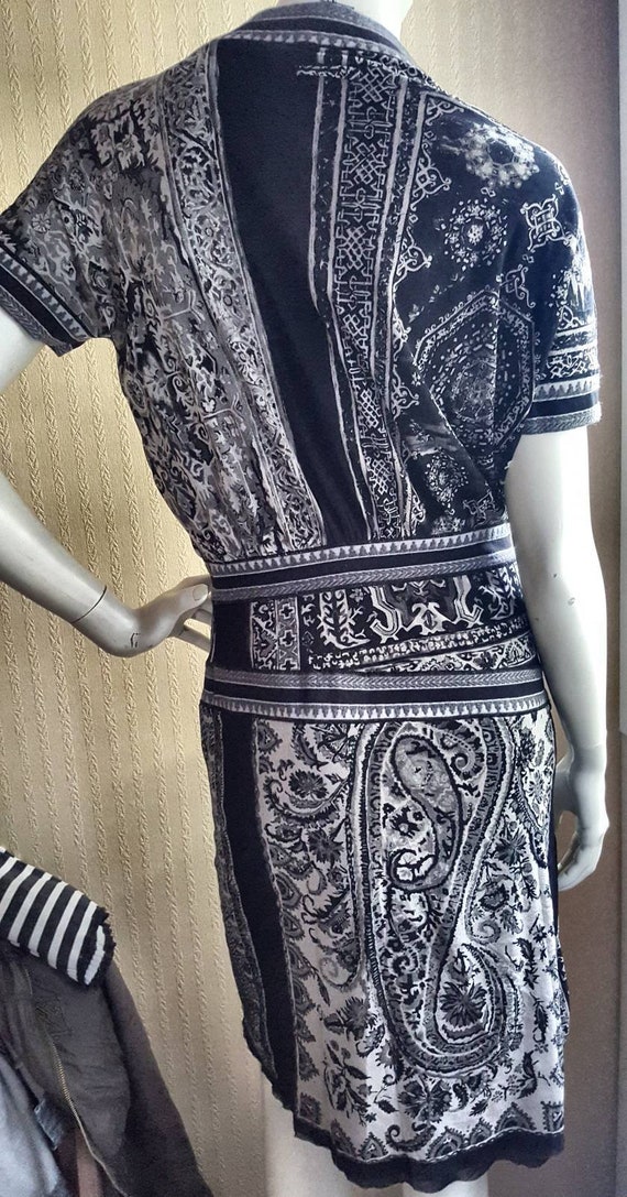 Vintage Jean Paul Gaultier dress in printed knit … - image 3