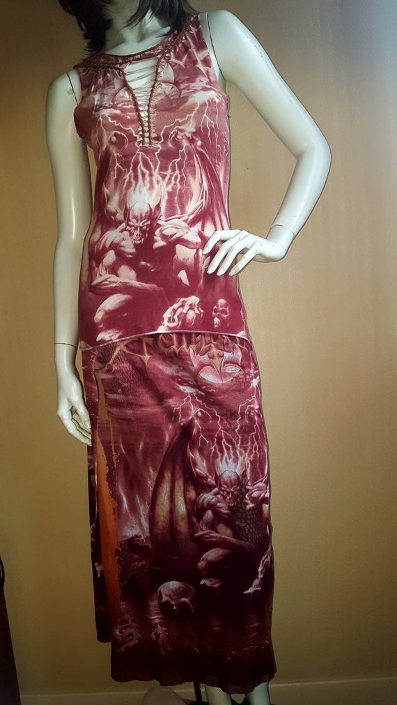 JEAN PAUL GAULTIER サタンデビルパワーネットスカート 90s JEAN PAUL GAULTIER サタンデビルパワーネットスカート 90s