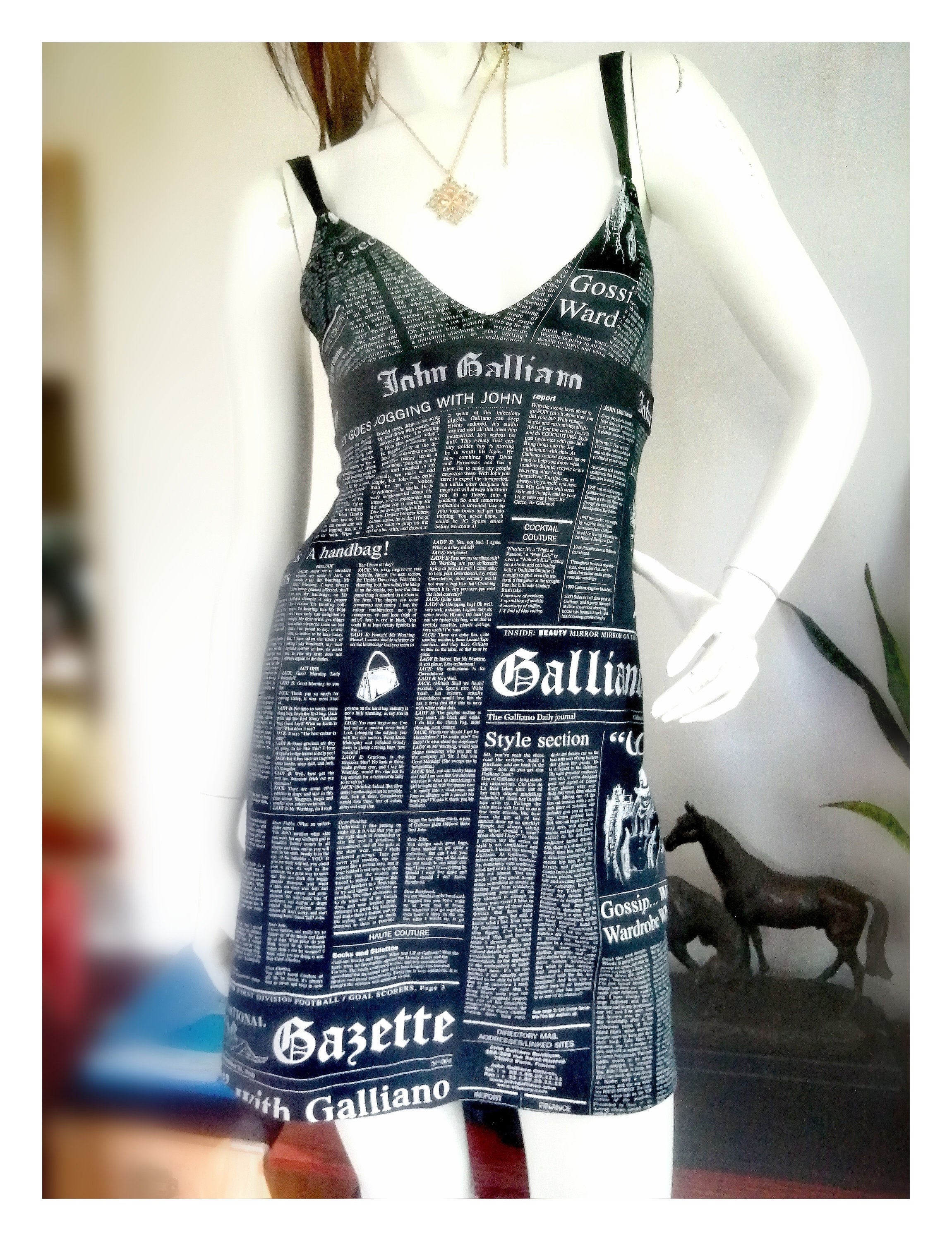 John galliano newspaper dress deals