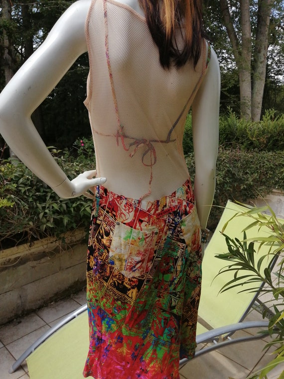 Summer Tattoo dress Jean Paul Gaultier JPG PRINTE… - image 5