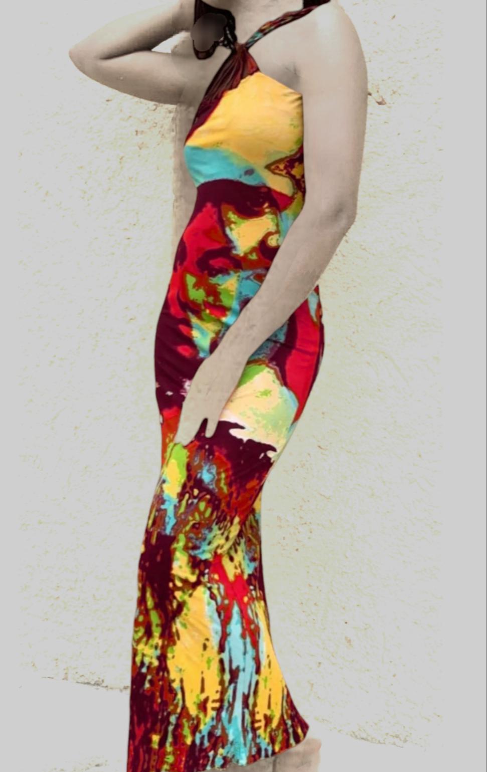 Maxi Dress Dress Jean Paul Gaultier Vintage Mesh Print Size S M 36 38 - Etsy Maxi Dress Dress Jean Paul Gaultier Vintage Mesh Print Size S M 36 38 - Etsy