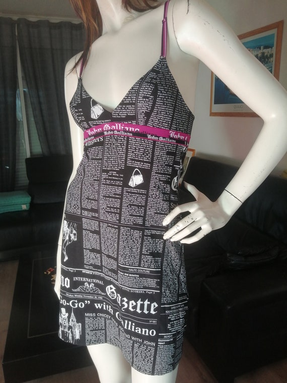 Vintage mini slip dress John Galliano Gazette new… - image 6