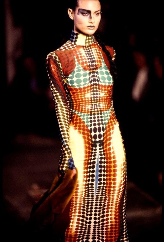 Sublime vestido coleccionista Jean Gaultier malla -