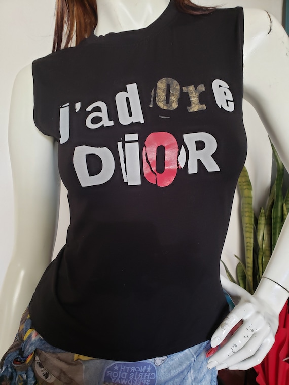 トップス Christian Dior by Galliano T-shirt New! John Galliano Vintage Dior Newspaper Gazette White T