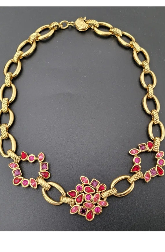 Yves Saint Laurent Vintage YSL Collier coeur fleu… - image 3