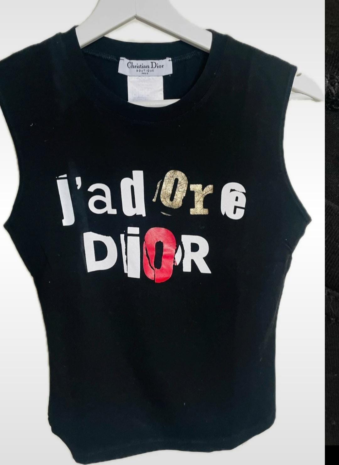 DIOR ディオール　ガリアーノ　J'ADORE Tシャツ Dior T-shirt J'adore Vintage Monogram John Galliano Tank top