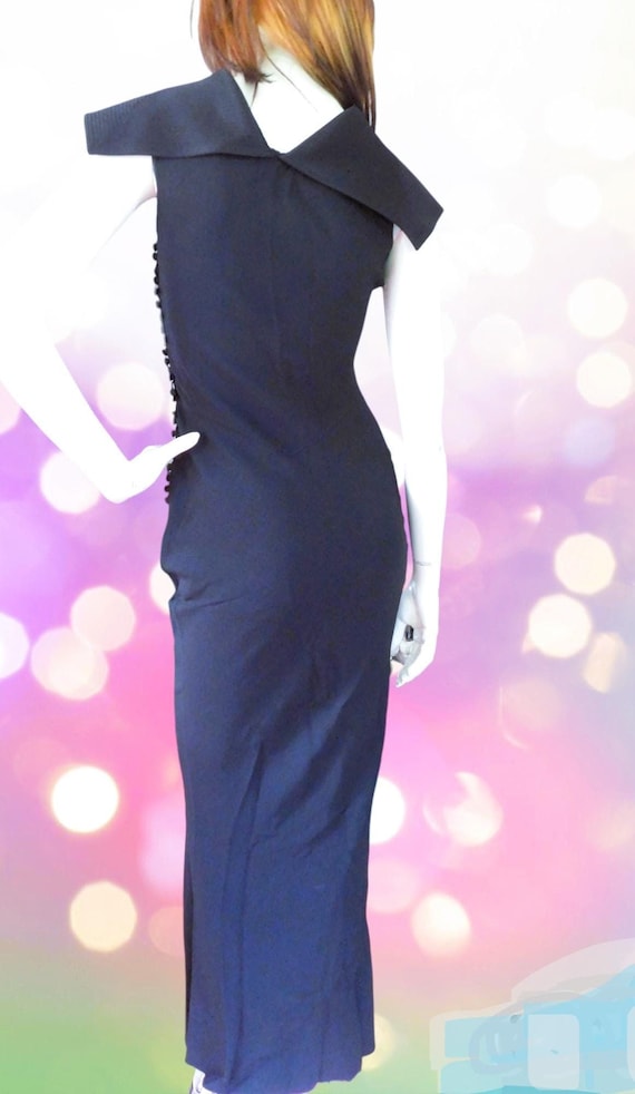 Abito da cocktail vintage Christian Dior di Galliano nero da sera