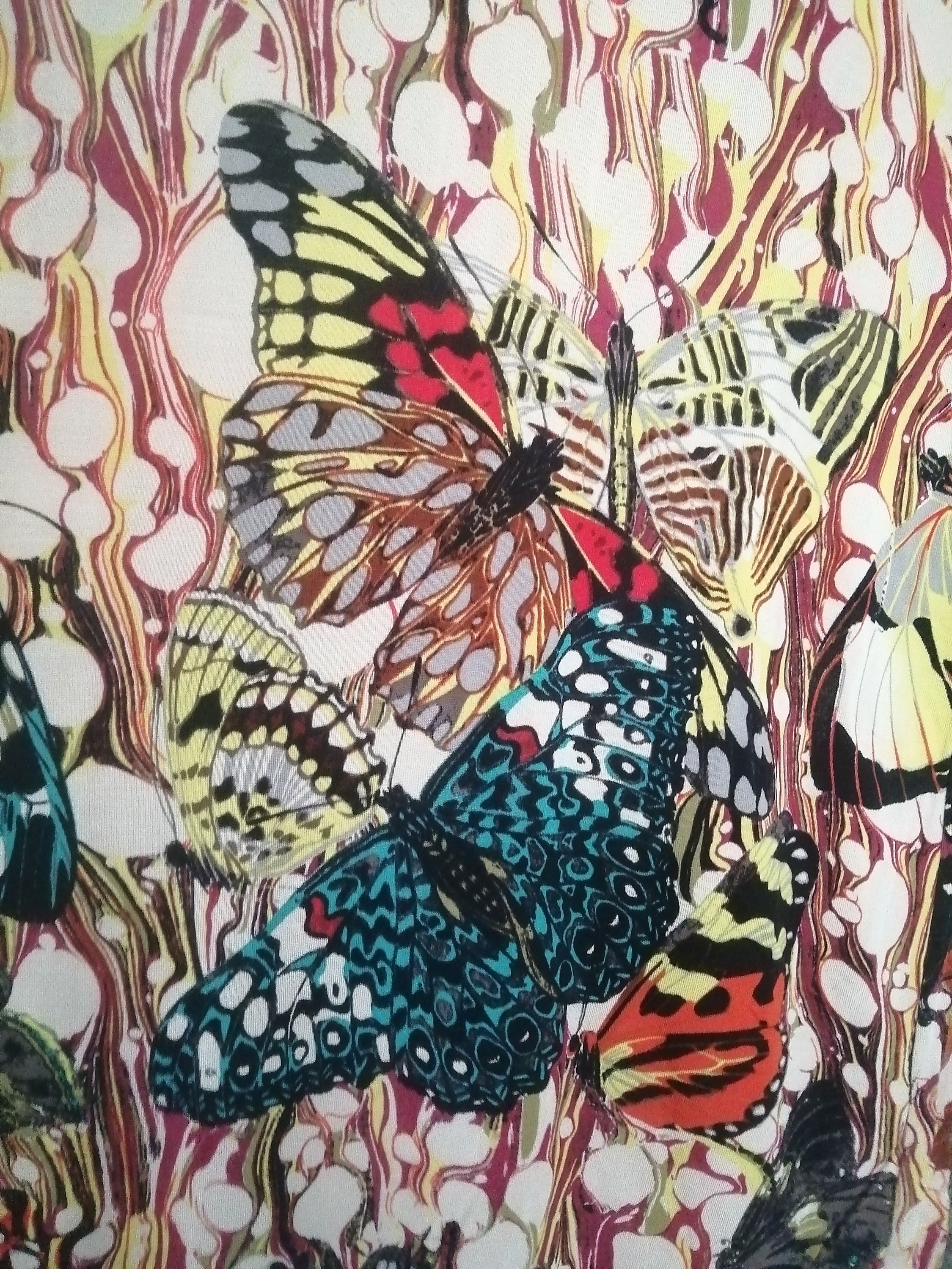 Maxi Dress Jean Paul Gaultier Vintage Mesh Butterfly Print Maxi Dress Jean Paul Gaultier Vintage Mesh Butterfly Print