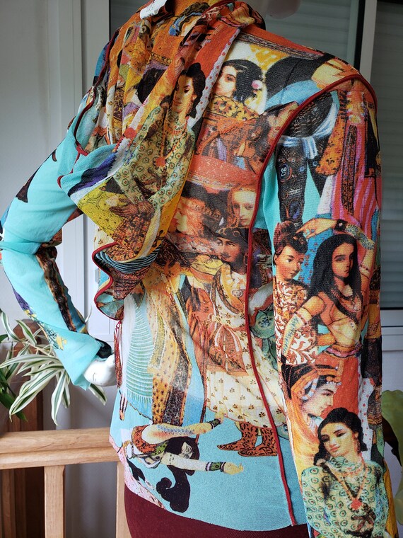 Jean Paul Gaultier top in printed knit women Asia… - image 8