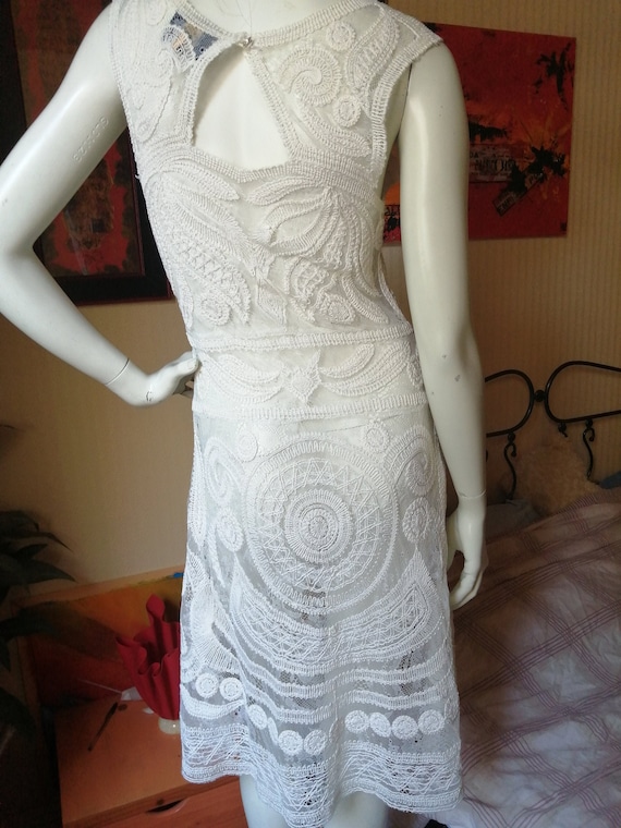 Civiel het is mooi in de tussentijd Vintage White Lace Dress Roberto Cavalli Class Size S M - Etsy