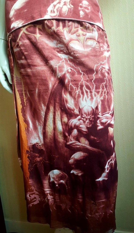 Jean Paul Gaultier Mesh Tattoo Set Satan Demon Print Top and