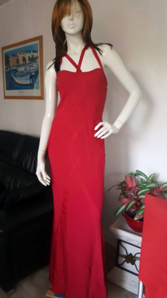 Christian Dior Vintage Cocktail Dress by Galliano Evening in Red Silk Size M 38fr Etsy Canada