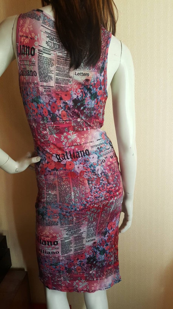 Iconic vintage dress John Galliano Gazette newspa… - image 4