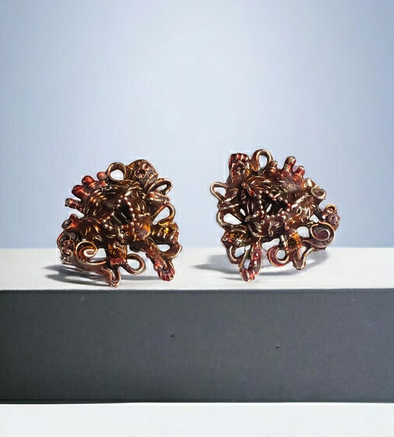 Boucles D'oreilles Vintage Clips Cœur Métal Argenté - Bijou Occasion, Style Rétro