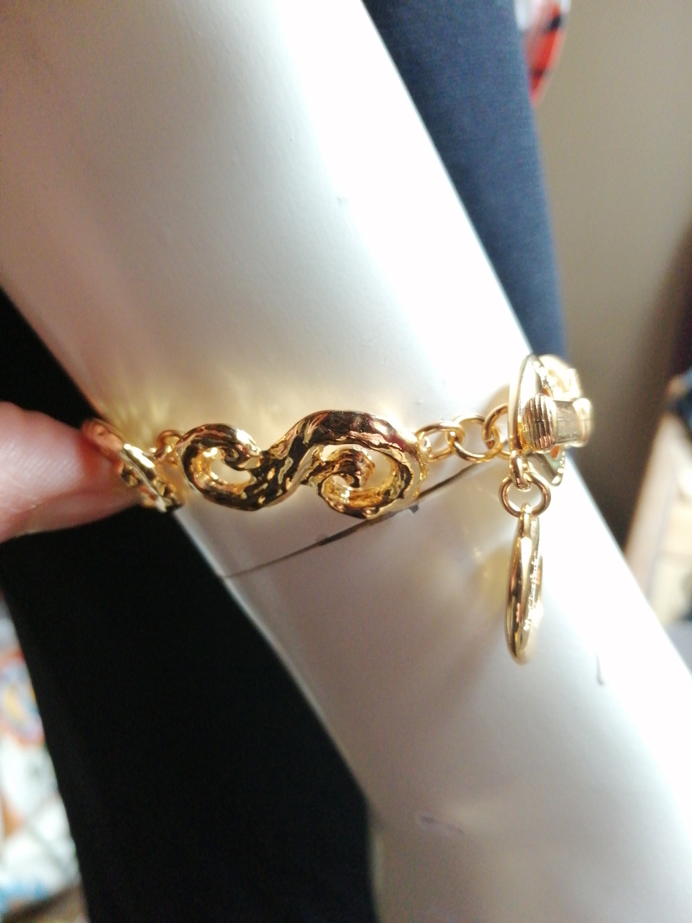 Vintage Yves Saint Laurent YSL Gold Metal Heart Bracelet - Etsy