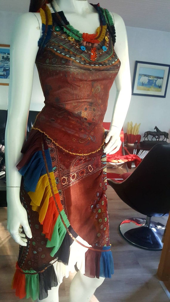 Vintage Jean Paul Gaultier dress sun mesh tattoo p