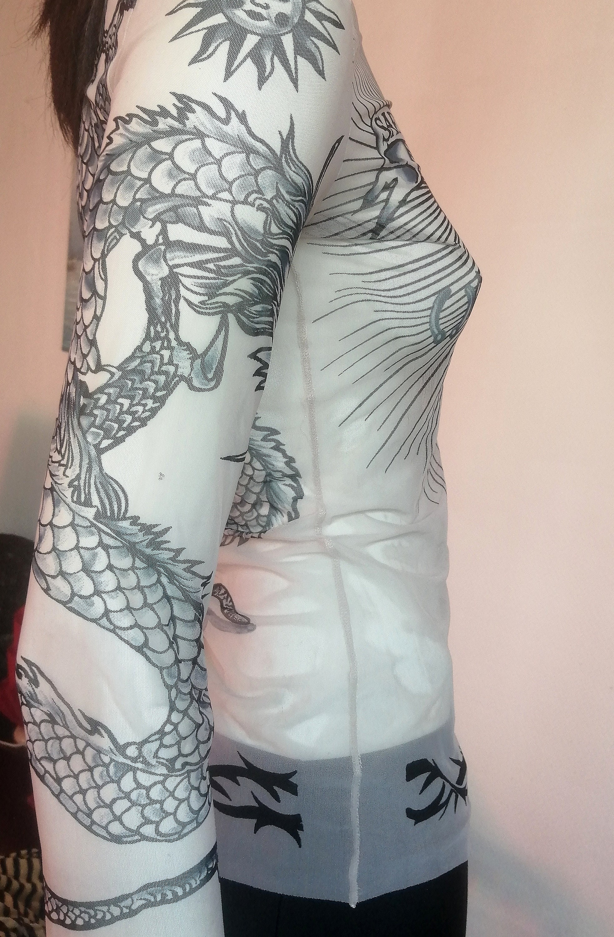 トップス Jean paul gaultier dragon tatoo t-shirts Buy Jean Paul Gaultier Top Iconic Mesh Tattoo T-shirt Dragon Print
