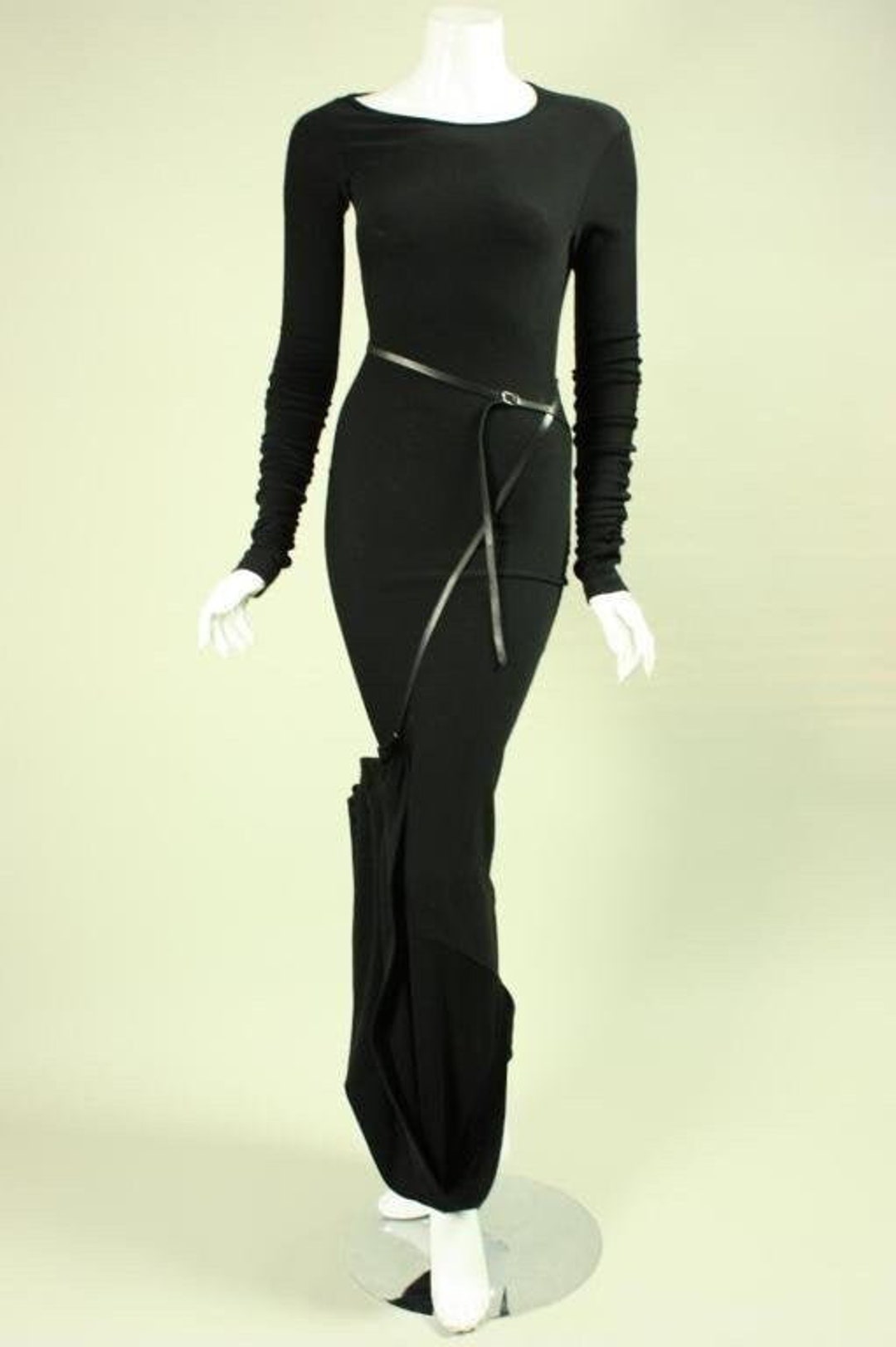 Vintage Maxi Long Black Dress Jean Paul Gaultier Mesh Bandage Collection  Size S M 